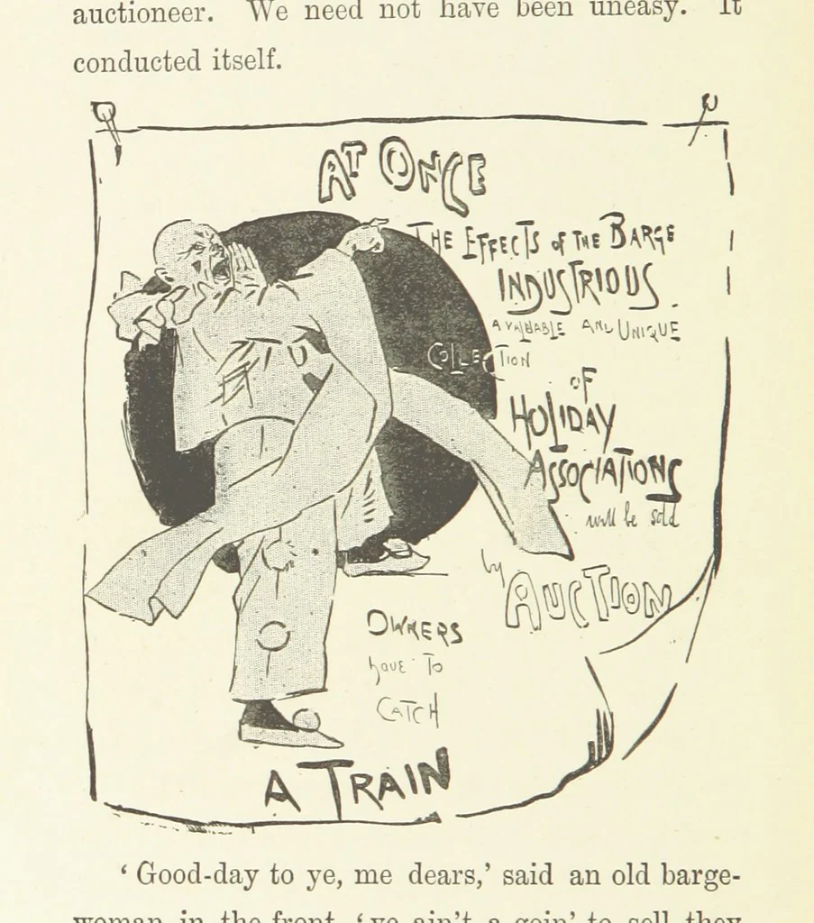 An illustration from Two Girls on a Barge ... With forty-four illustrations by F. H. Townsend, 1891, leaf 186
