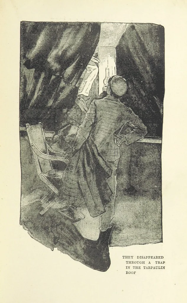 An illustration from Two Girls on a Barge ... With forty-four illustrations by F. H. Townsend, 1891, leaf 41