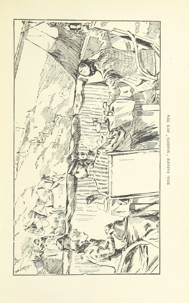 An illustration from Two Girls on a Barge ... With forty-four illustrations by F. H. Townsend, 1891, leaf 53