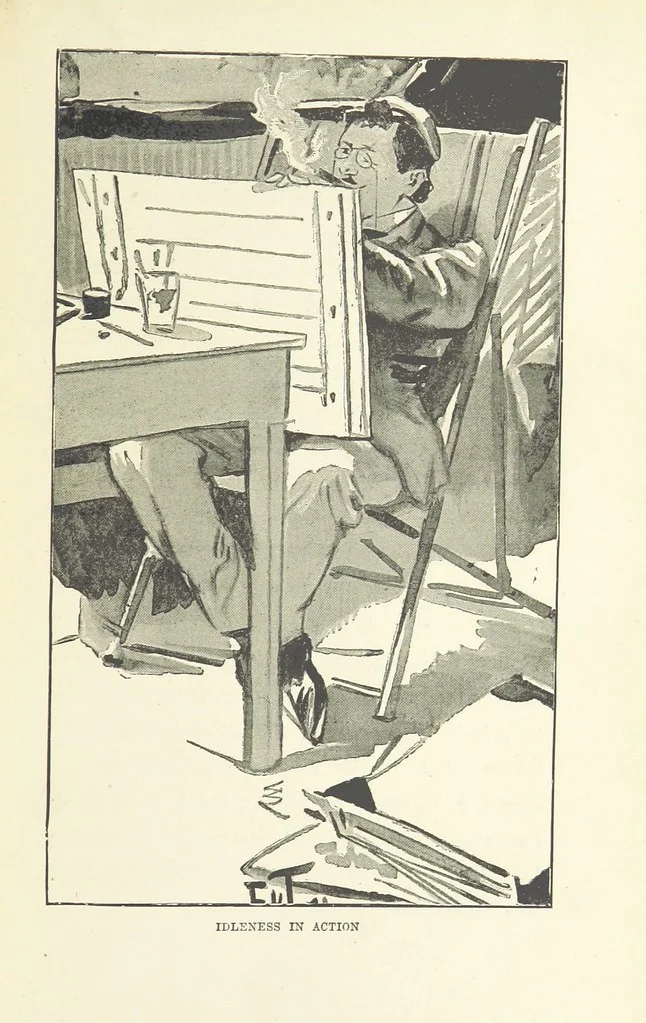An illustration from Two Girls on a Barge ... With forty-four illustrations by F. H. Townsend, 1891, leaf 57