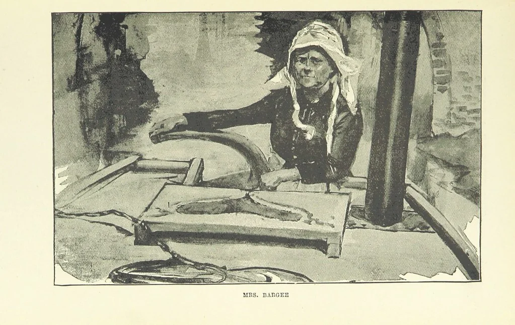An illustration from Two Girls on a Barge ... With forty-four illustrations by F. H. Townsend, 1891, leaf 71
