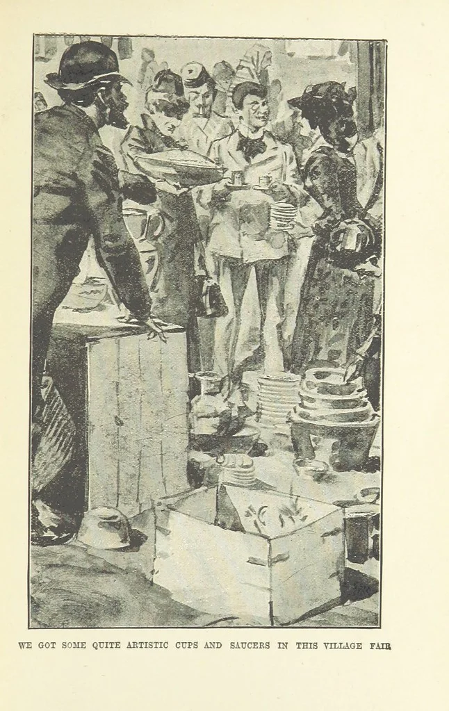 An illustration from Two Girls on a Barge ... With forty-four illustrations by F. H. Townsend, 1891, leaf 93
