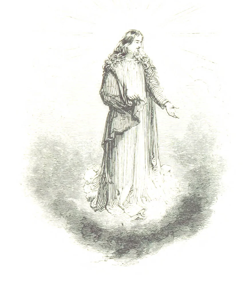 An illustration from Poems ... With a biographical and critical introduction by the Rev. Thomas Dale, and seventy-five illustrations, engraved by J. Orrin Smith, from drawings by John Gilbert, 1841, leaf 127