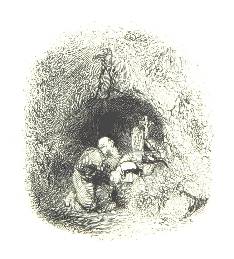 An illustration from Poems ... With a biographical and critical introduction by the Rev. Thomas Dale, and seventy-five illustrations, engraved by J. Orrin Smith, from drawings by John Gilbert, 1841, leaf 130