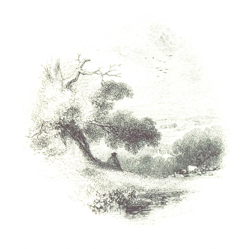 An illustration from Poems ... With a biographical and critical introduction by the Rev. Thomas Dale, and seventy-five illustrations, engraved by J. Orrin Smith, from drawings by John Gilbert, 1841, leaf 179