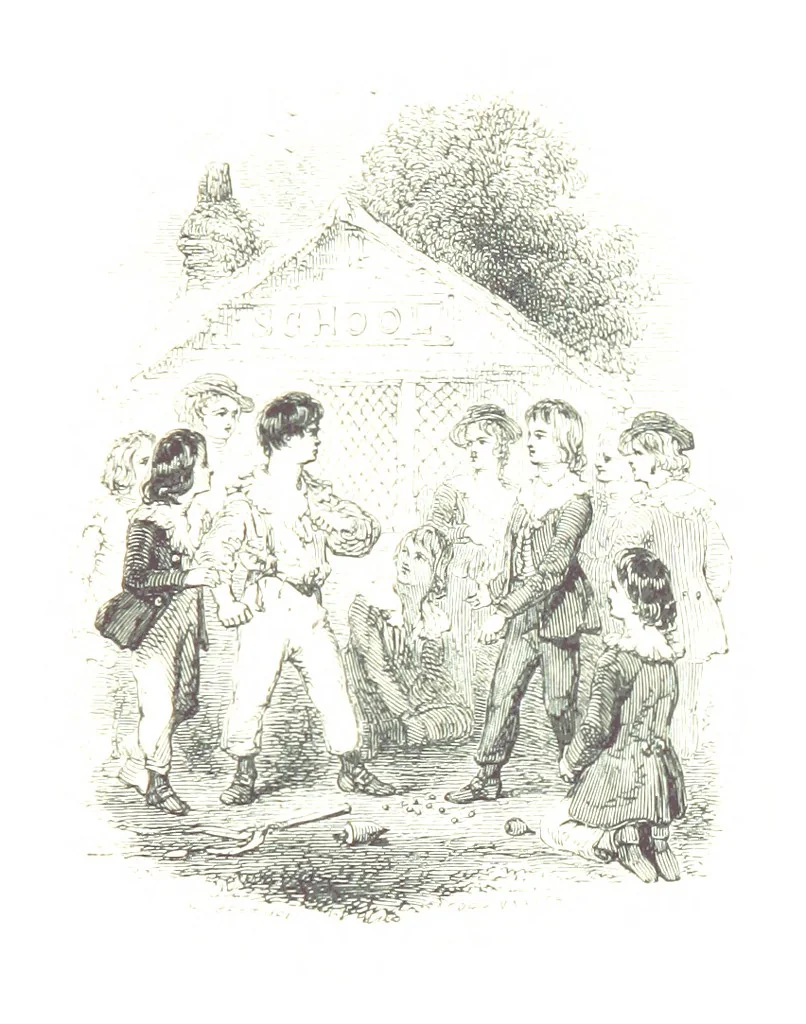 An illustration from Poems ... With a biographical and critical introduction by the Rev. Thomas Dale, and seventy-five illustrations, engraved by J. Orrin Smith, from drawings by John Gilbert, 1841, leaf 185