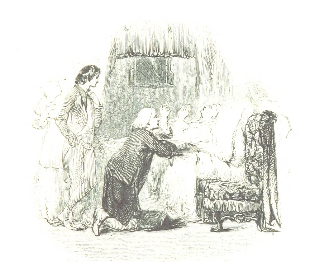 An illustration from Poems ... With a biographical and critical introduction by the Rev. Thomas Dale, and seventy-five illustrations, engraved by J. Orrin Smith, from drawings by John Gilbert, 1841, leaf 203
