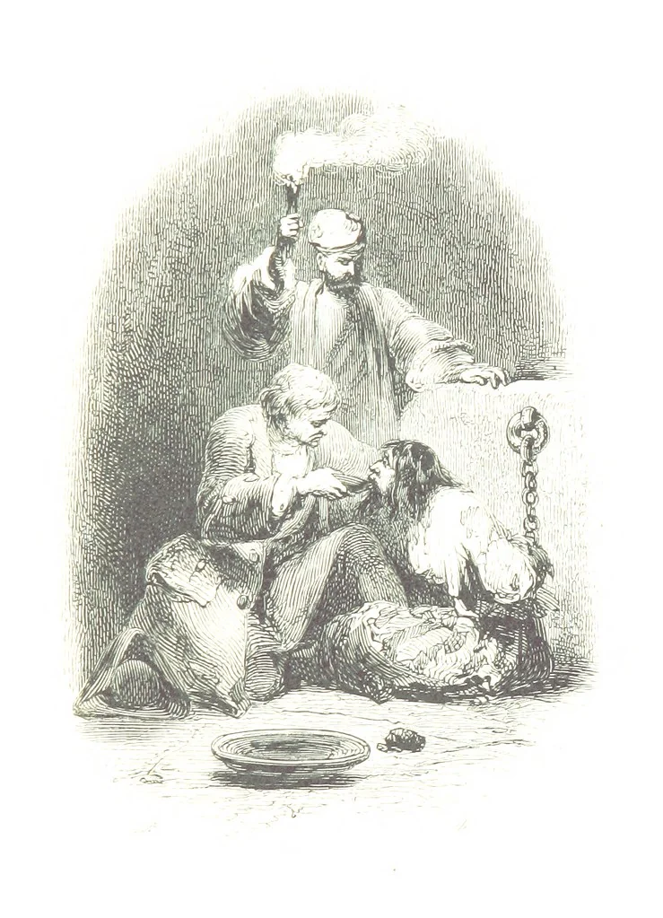 An illustration from Poems ... With a biographical and critical introduction by the Rev. Thomas Dale, and seventy-five illustrations, engraved by J. Orrin Smith, from drawings by John Gilbert, 1841, leaf 207
