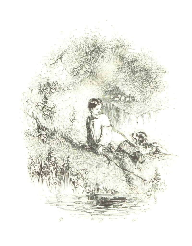 An illustration from Poems ... With a biographical and critical introduction by the Rev. Thomas Dale, and seventy-five illustrations, engraved by J. Orrin Smith, from drawings by John Gilbert, 1841, leaf 276