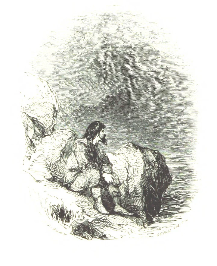 An illustration from Poems ... With a biographical and critical introduction by the Rev. Thomas Dale, and seventy-five illustrations, engraved by J. Orrin Smith, from drawings by John Gilbert, 1841, leaf 296