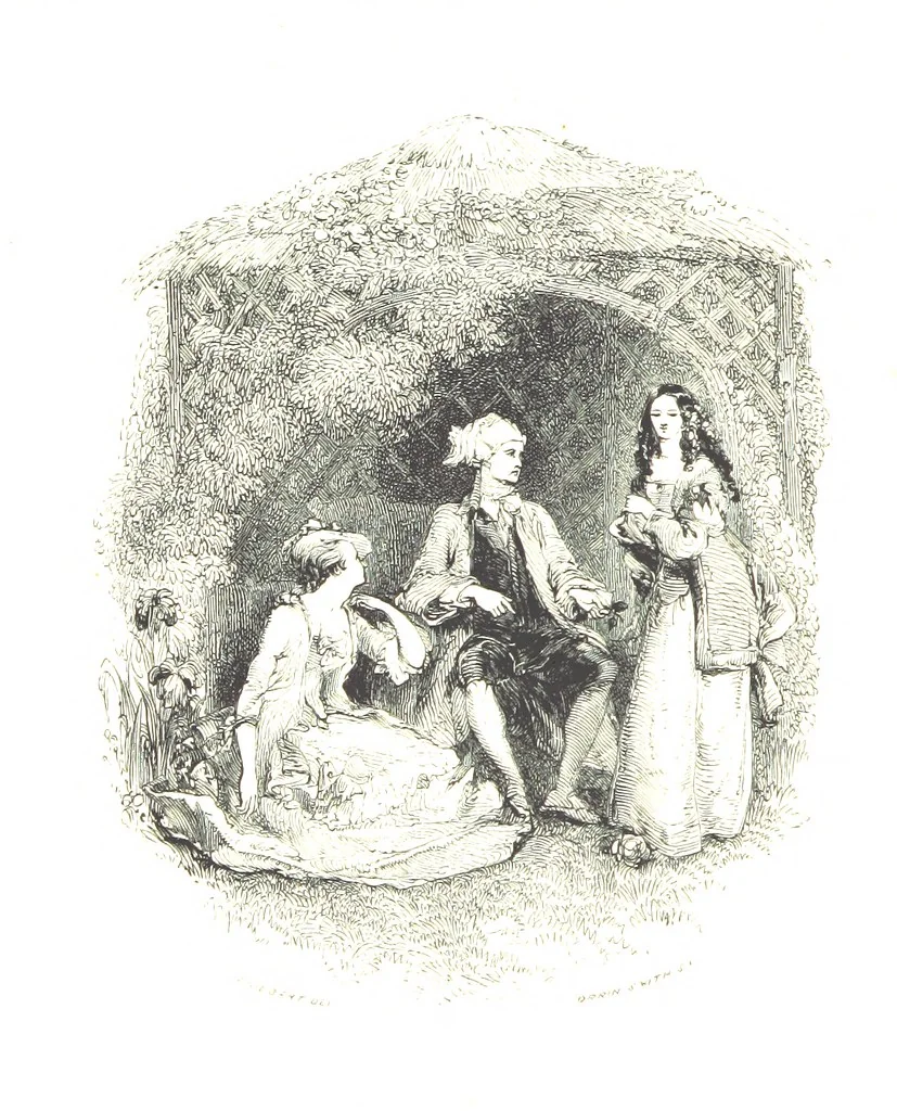 An illustration from Poems ... With a biographical and critical introduction by the Rev. Thomas Dale, and seventy-five illustrations, engraved by J. Orrin Smith, from drawings by John Gilbert, 1841, leaf 314