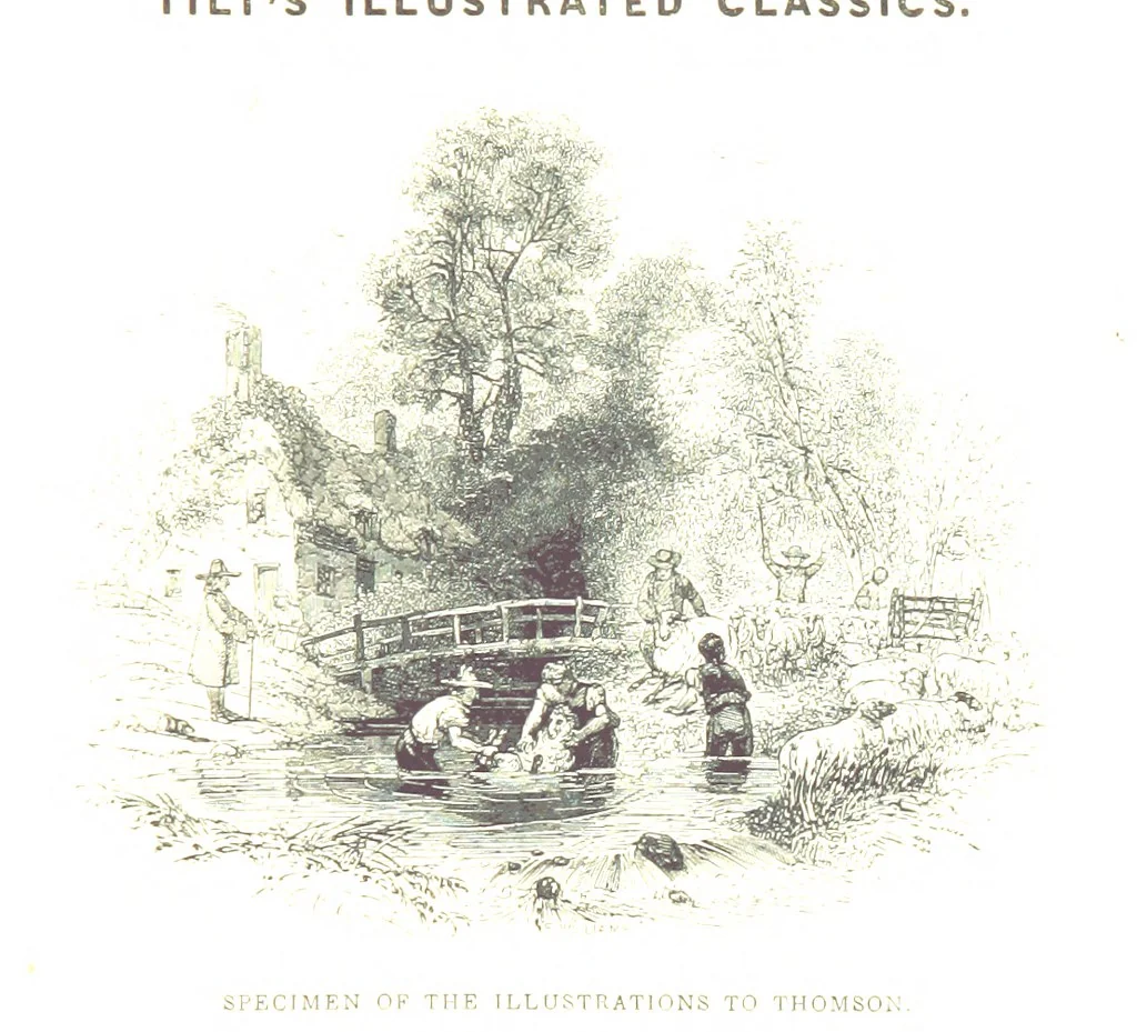 An illustration from Poems ... With a biographical and critical introduction by the Rev. Thomas Dale, and seventy-five illustrations, engraved by J. Orrin Smith, from drawings by John Gilbert, 1841, leaf 347