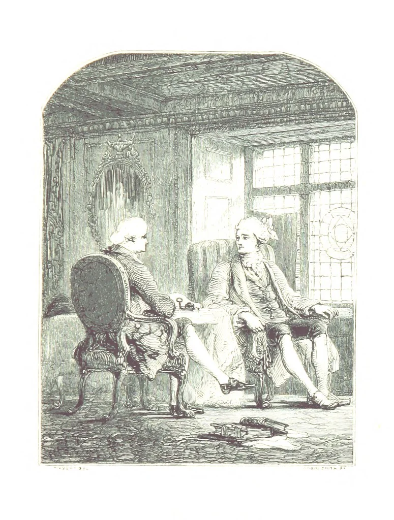 An illustration from Poems ... With a biographical and critical introduction by the Rev. Thomas Dale, and seventy-five illustrations, engraved by J. Orrin Smith, from drawings by John Gilbert, 1841, leaf 75