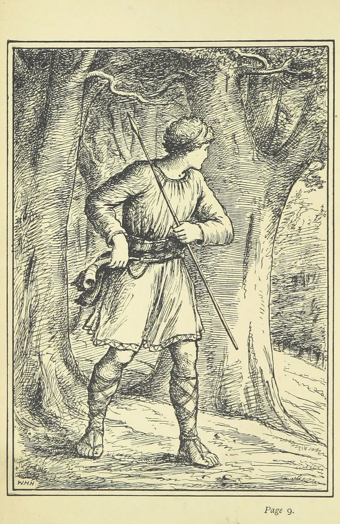 An illustration from The Doomed City; or, the Last days of Durocina. A tale of the Anglo-Saxon conquest of Britain, and the mission of Augustine, 1885, leaf 6