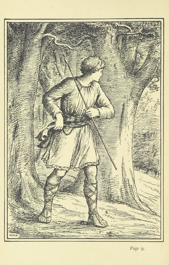 An illustration from The Doomed City; or, the Last days of Durocina. A tale of the Anglo-Saxon conquest of Britain, and the mission of Augustine, 1889, leaf 32