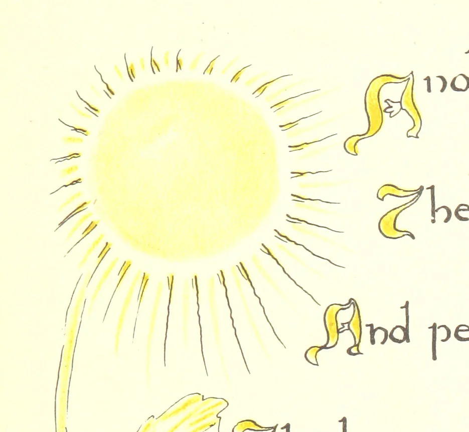 An illustration from Flora's Feast. A masque of flowers, penned & pictured by Walter Crane, 1889, leaf 17