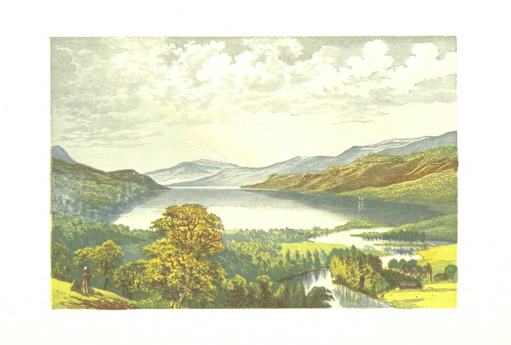 An illustration from Scottish Loch Scenery. Illustrated in a series of coloured plates from drawings by A. F. Lydon. With descriptive text by T. A. Croal, 1882, leaf 100