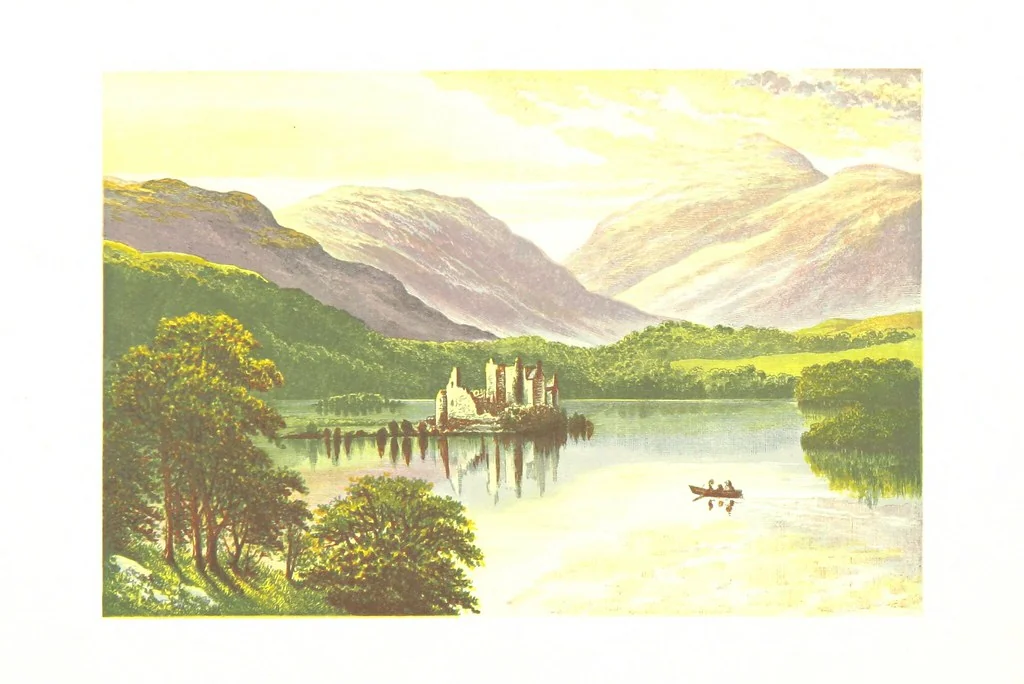 An illustration from Scottish Loch Scenery. Illustrated in a series of coloured plates from drawings by A. F. Lydon. With descriptive text by T. A. Croal, 1882, leaf 106