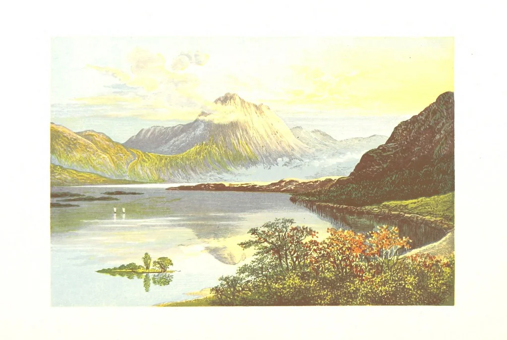An illustration from Scottish Loch Scenery. Illustrated in a series of coloured plates from drawings by A. F. Lydon. With descriptive text by T. A. Croal, 1882, leaf 136