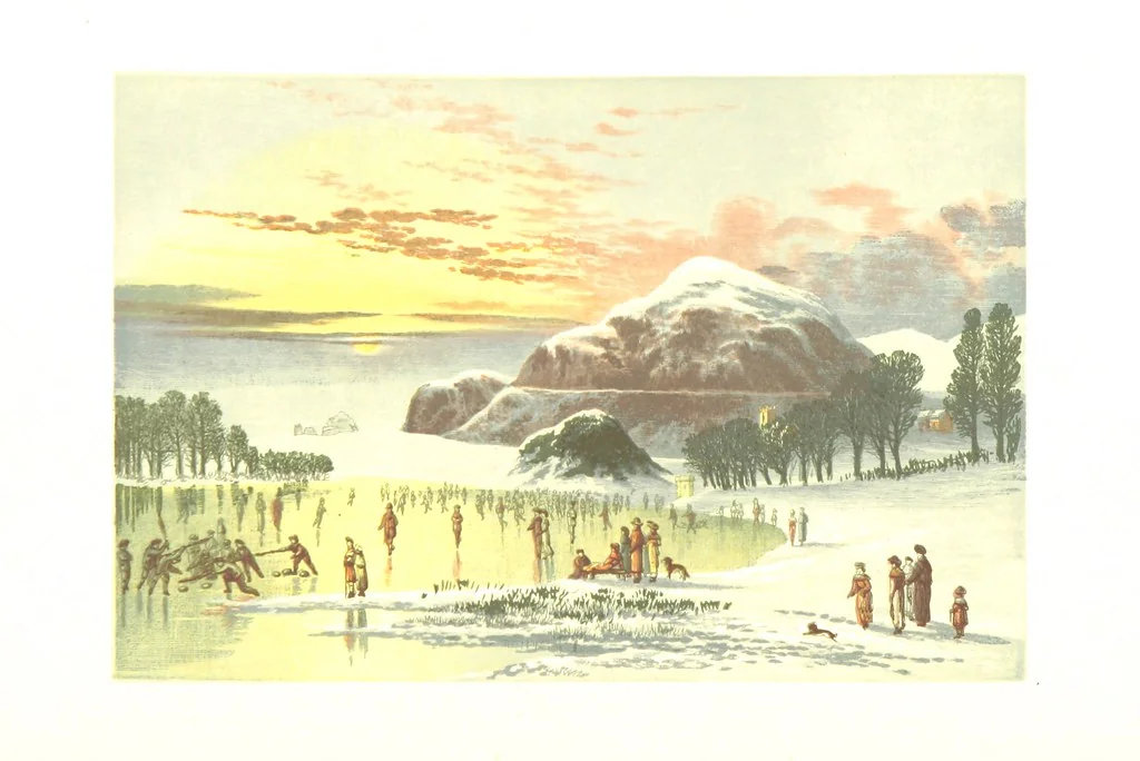 An illustration from Scottish Loch Scenery. Illustrated in a series of coloured plates from drawings by A. F. Lydon. With descriptive text by T. A. Croal, 1882, leaf 34