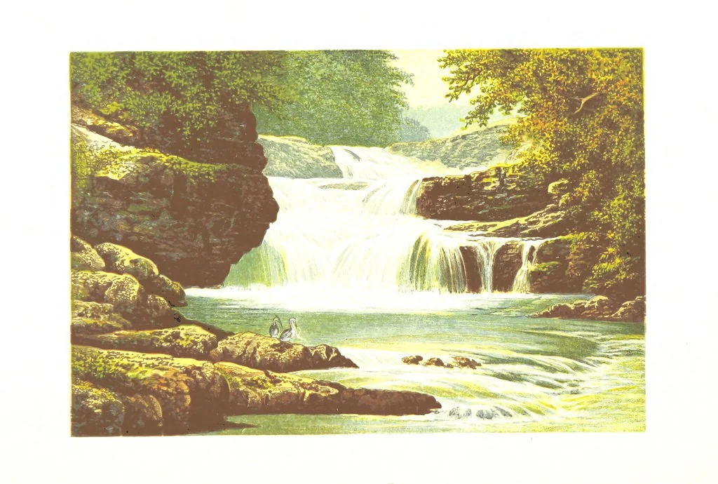 An illustration from Scottish Loch Scenery. Illustrated in a series of coloured plates from drawings by A. F. Lydon. With descriptive text by T. A. Croal, 1882, leaf 52