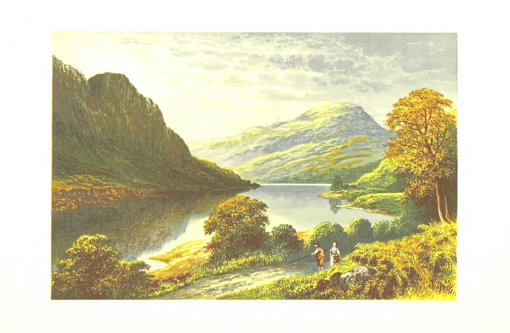 An illustration from Scottish Loch Scenery. Illustrated in a series of coloured plates from drawings by A. F. Lydon. With descriptive text by T. A. Croal, 1882, leaf 88