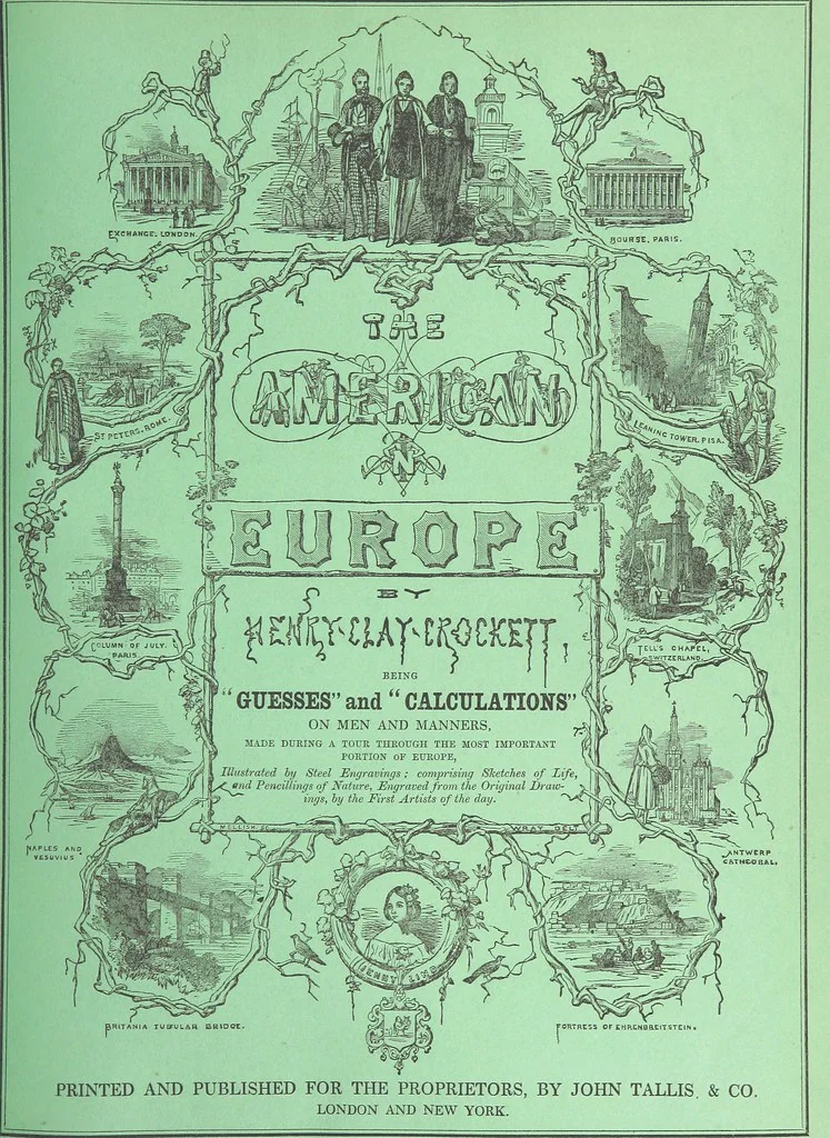 An illustration from The American in Europe: being “guesses” and “calculations” on men and manners; made during a tour through the most important portions of Europe. [With plates, 1850, leaf 123