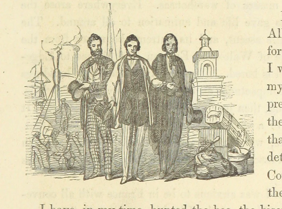 An illustration from The American in Europe: being “guesses” and “calculations” on men and manners; made during a tour through the most important portions of Europe. [With plates, 1850, leaf 19