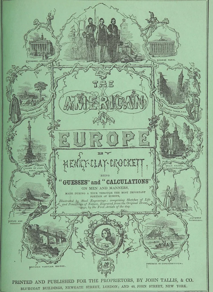 An illustration from The American in Europe: being “guesses” and “calculations” on men and manners; made during a tour through the most important portions of Europe. [With plates, 1850, leaf 385