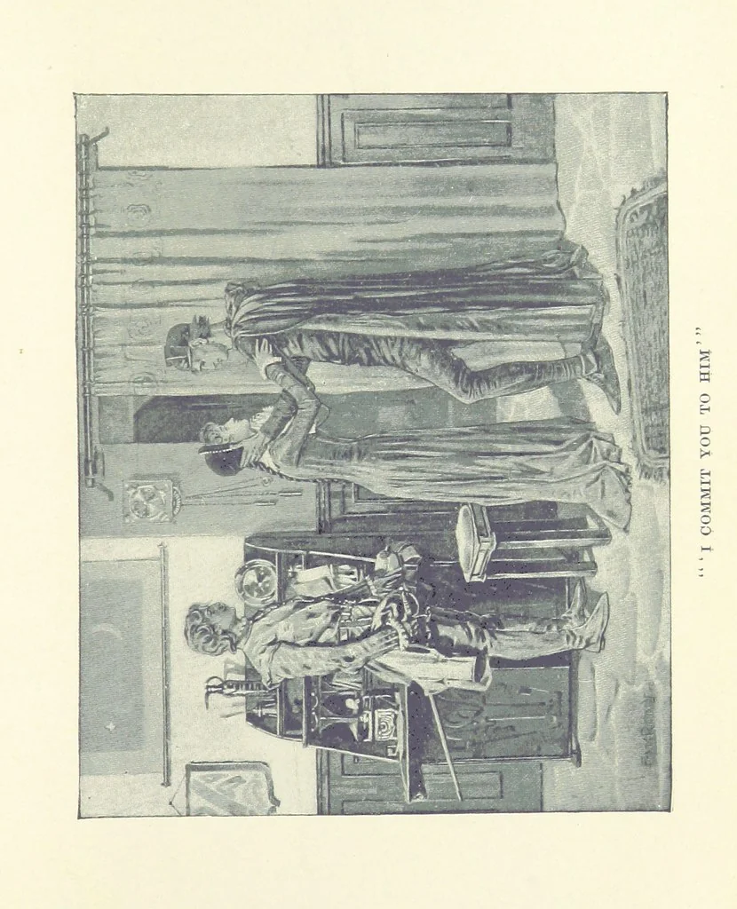 An illustration from The Red Axe. (Illustrations by Frank Richards.), 1899, leaf 141