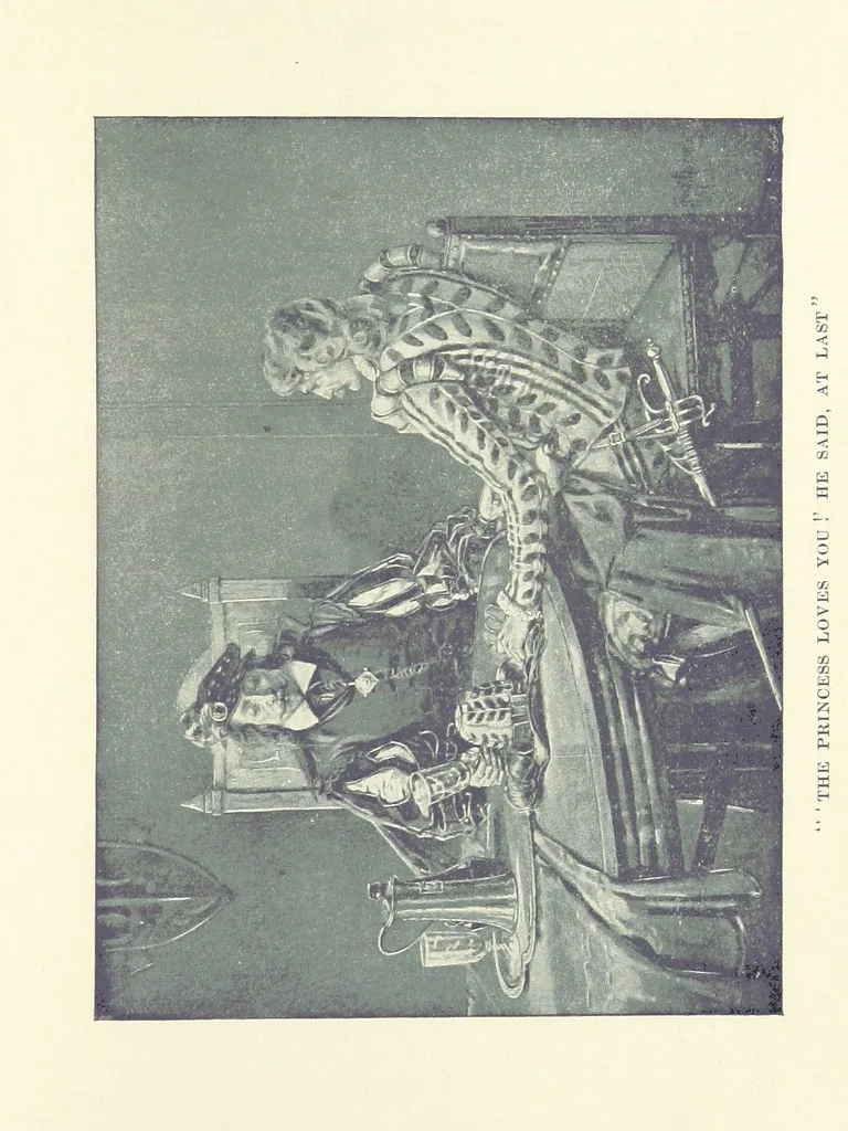 An illustration from The Red Axe. (Illustrations by Frank Richards.), 1899, leaf 215