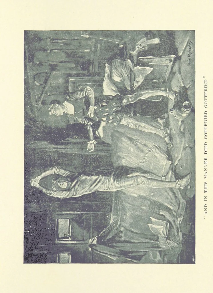 An illustration from The Red Axe. (Illustrations by Frank Richards.), 1899, leaf 359