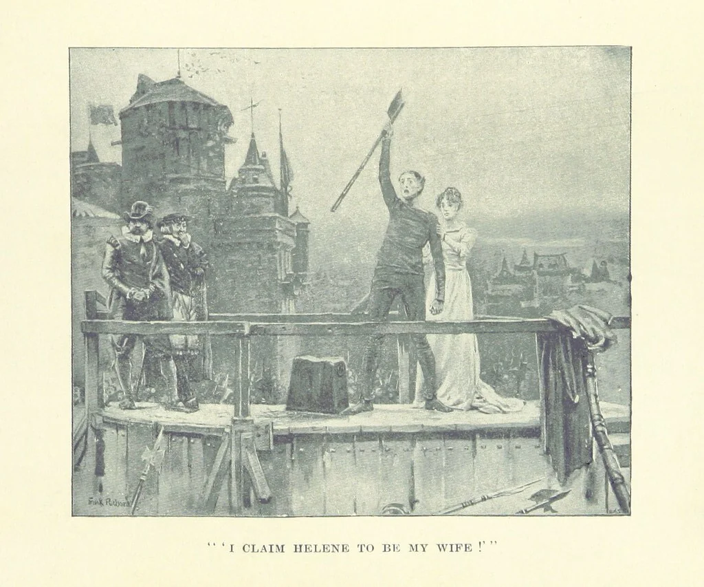 An illustration from The Red Axe. (Illustrations by Frank Richards.), 1899, leaf 399