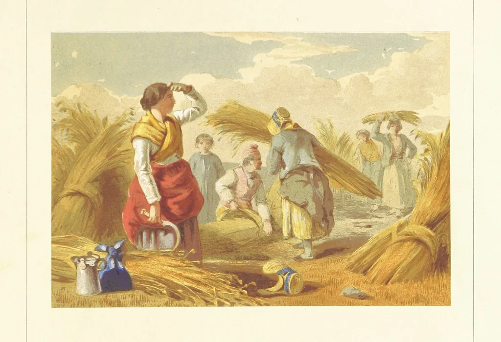 An illustration from Poetry of the year. Passages from the poets descriptive of the seasons. With twenty-two coloured illustrations from drawings by eminent artists.[Edited by Joseph Cundall, 1853, leaf 109