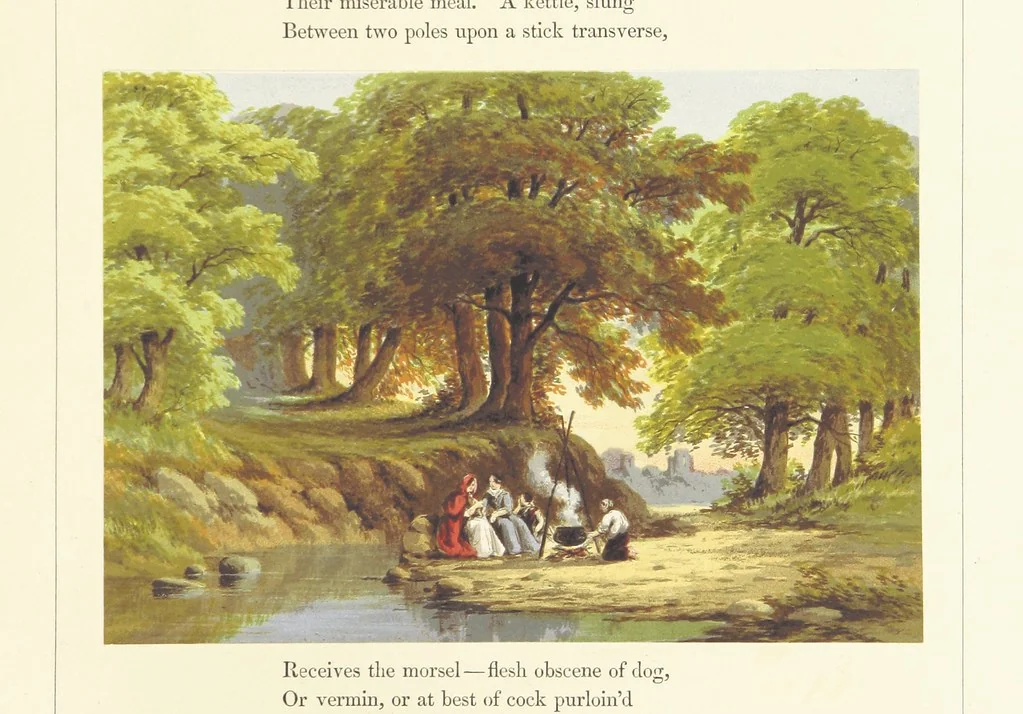 An illustration from Poetry of the year. Passages from the poets descriptive of the seasons. With twenty-two coloured illustrations from drawings by eminent artists.[Edited by Joseph Cundall, 1853, leaf 115