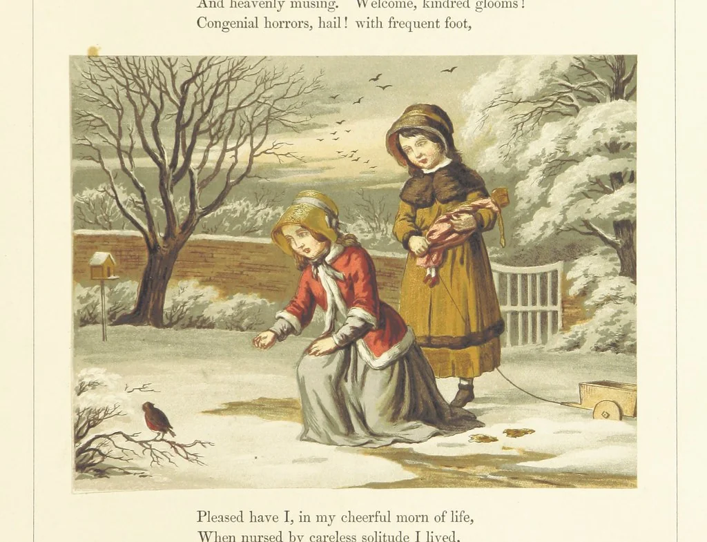 An illustration from Poetry of the year. Passages from the poets descriptive of the seasons. With twenty-two coloured illustrations from drawings by eminent artists.[Edited by Joseph Cundall, 1853, leaf 143