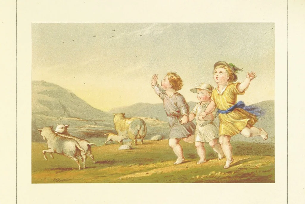 An illustration from Poetry of the year. Passages from the poets descriptive of the seasons. With twenty-two coloured illustrations from drawings by eminent artists.[Edited by Joseph Cundall, 1853, leaf 19