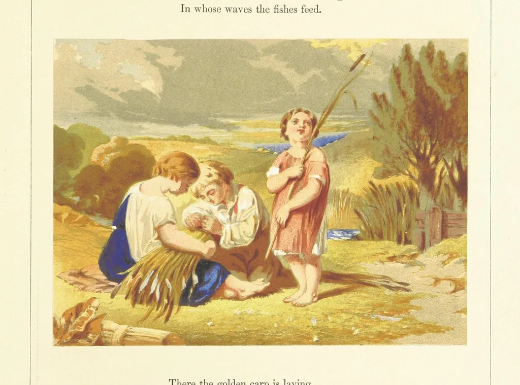 An illustration from Poetry of the year. Passages from the poets descriptive of the seasons. With twenty-two coloured illustrations from drawings by eminent artists.[Edited by Joseph Cundall, 1853, leaf 41