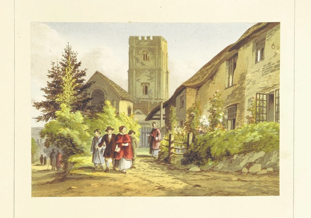 An illustration from Poetry of the year. Passages from the poets descriptive of the seasons. With twenty-two coloured illustrations from drawings by eminent artists.[Edited by Joseph Cundall, 1853, leaf 53
