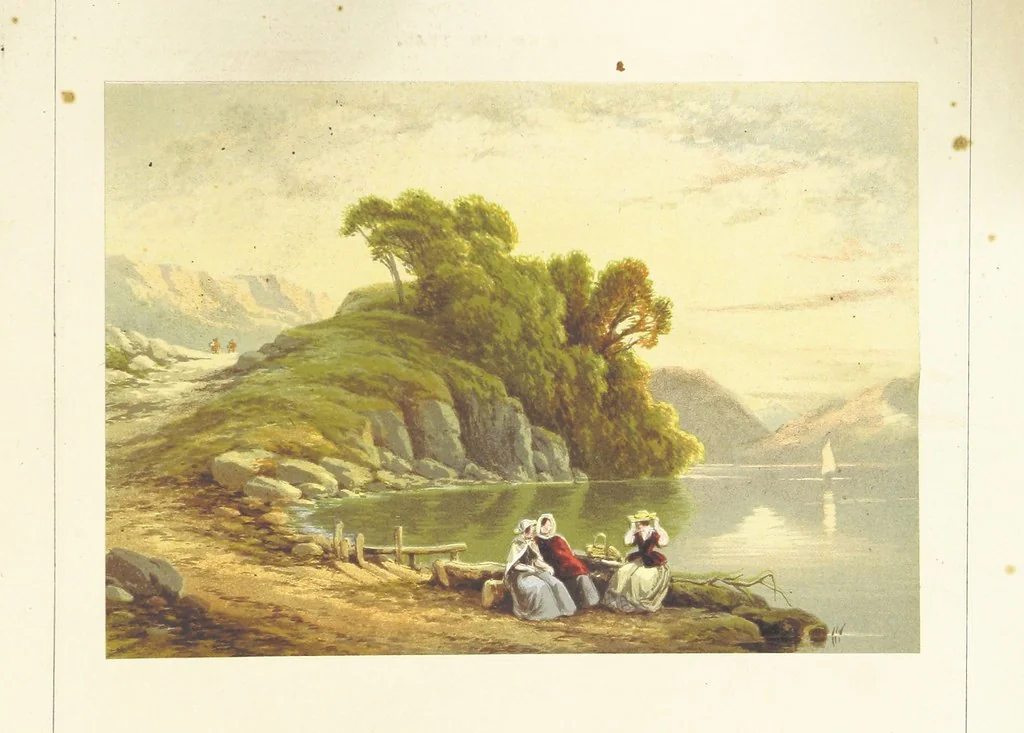 An illustration from Poetry of the year. Passages from the poets descriptive of the seasons. With twenty-two coloured illustrations from drawings by eminent artists.[Edited by Joseph Cundall, 1853, leaf 77