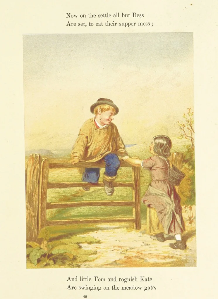 An illustration from Poetry of the year. Passages from the poets descriptive of the seasons. With twenty-two coloured illustrations from drawings by eminent artists.[Edited by Joseph Cundall, 1853, leaf 83