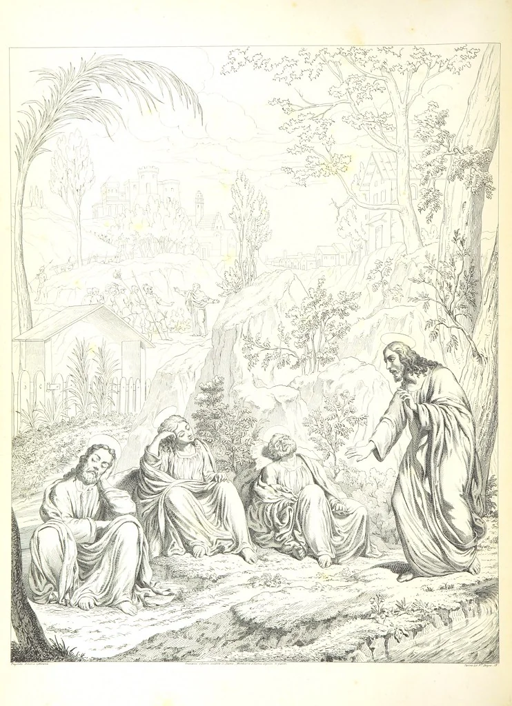 An illustration from Nuova guida storica, religiosa ed artistica al sacro monte di Varallo ed alle sue adiacenze, illustrata con disegni grafici ... Parte prima, contenente i lavori plastici, 1857, leaf 126