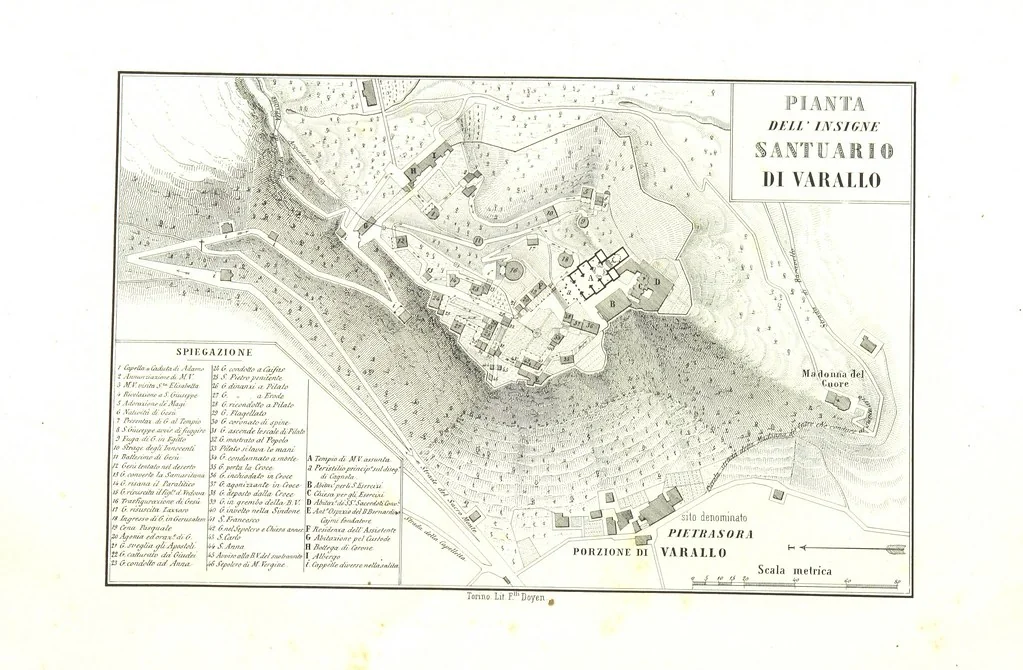 An illustration from Nuova guida storica, religiosa ed artistica al sacro monte di Varallo ed alle sue adiacenze, illustrata con disegni grafici ... Parte prima, contenente i lavori plastici, 1857, leaf 14