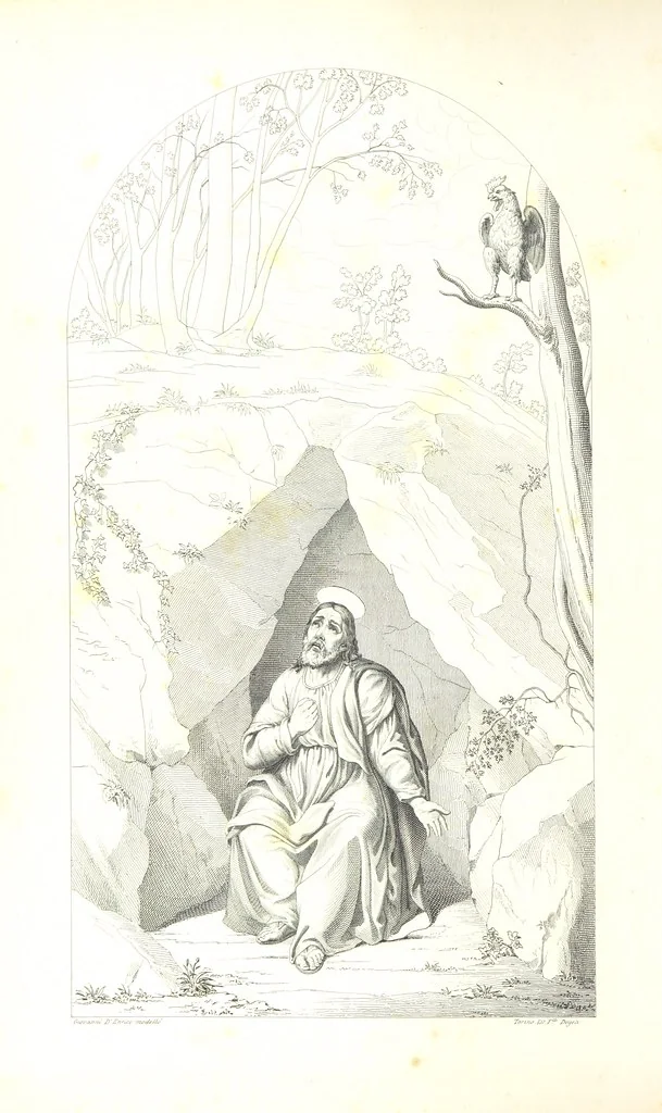 An illustration from Nuova guida storica, religiosa ed artistica al sacro monte di Varallo ed alle sue adiacenze, illustrata con disegni grafici ... Parte prima, contenente i lavori plastici, 1857, leaf 144