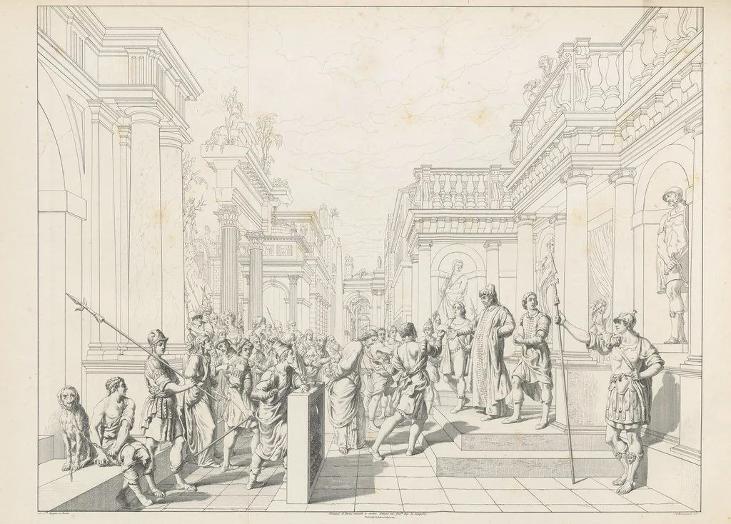 An illustration from Nuova guida storica, religiosa ed artistica al sacro monte di Varallo ed alle sue adiacenze, illustrata con disegni grafici ... Parte prima, contenente i lavori plastici, 1857, leaf 148