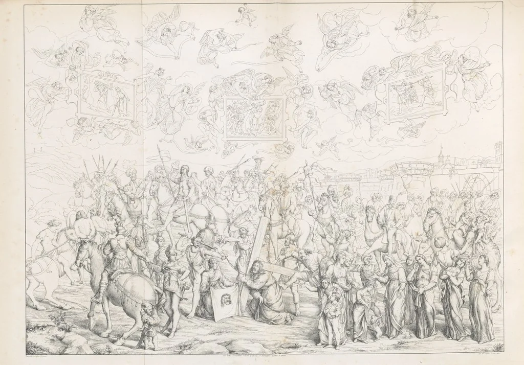 An illustration from Nuova guida storica, religiosa ed artistica al sacro monte di Varallo ed alle sue adiacenze, illustrata con disegni grafici ... Parte prima, contenente i lavori plastici, 1857, leaf 184