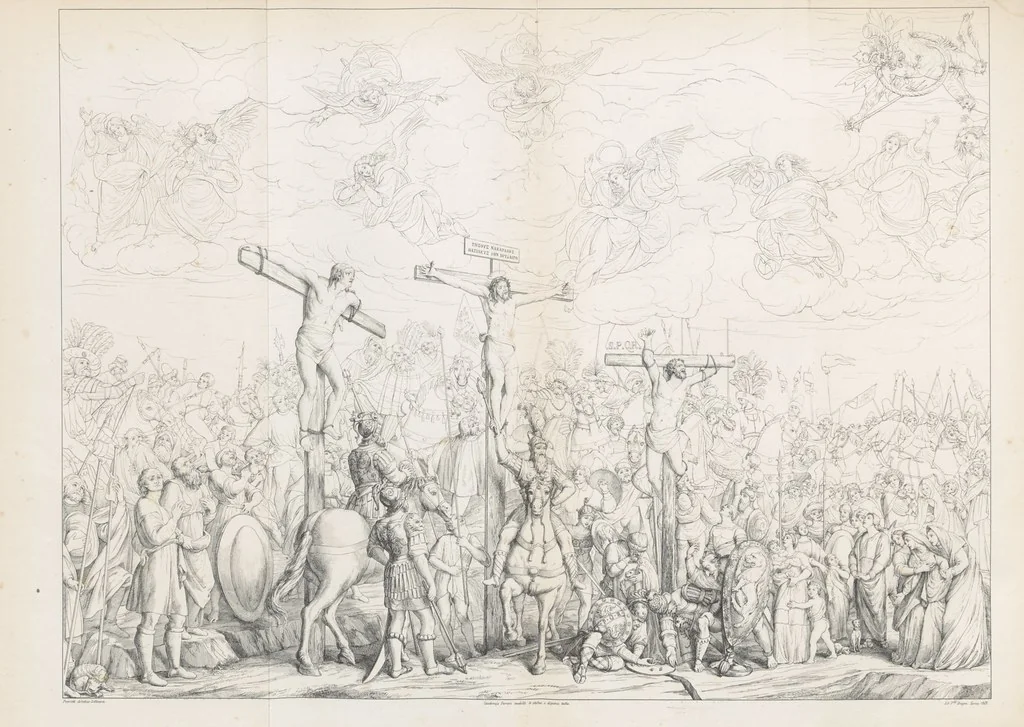An illustration from Nuova guida storica, religiosa ed artistica al sacro monte di Varallo ed alle sue adiacenze, illustrata con disegni grafici ... Parte prima, contenente i lavori plastici, 1857, leaf 192