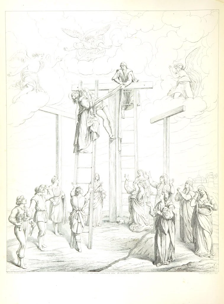 An illustration from Nuova guida storica, religiosa ed artistica al sacro monte di Varallo ed alle sue adiacenze, illustrata con disegni grafici ... Parte prima, contenente i lavori plastici, 1857, leaf 196