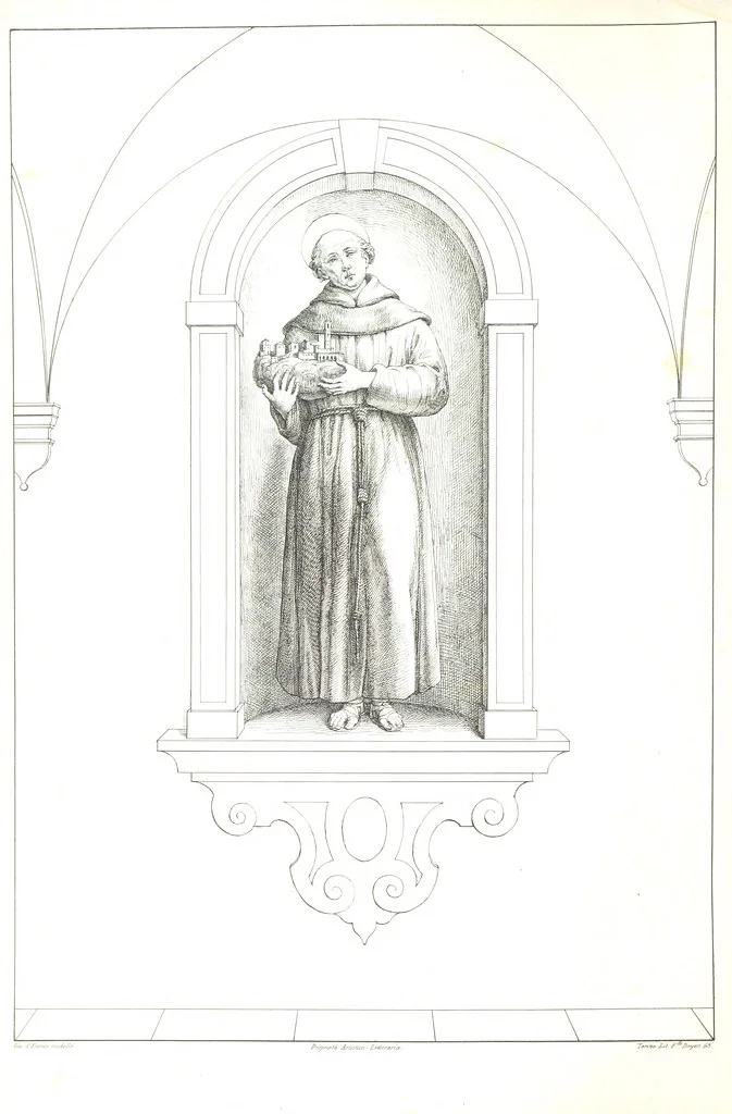An illustration from Nuova guida storica, religiosa ed artistica al sacro monte di Varallo ed alle sue adiacenze, illustrata con disegni grafici ... Parte prima, contenente i lavori plastici, 1857, leaf 218