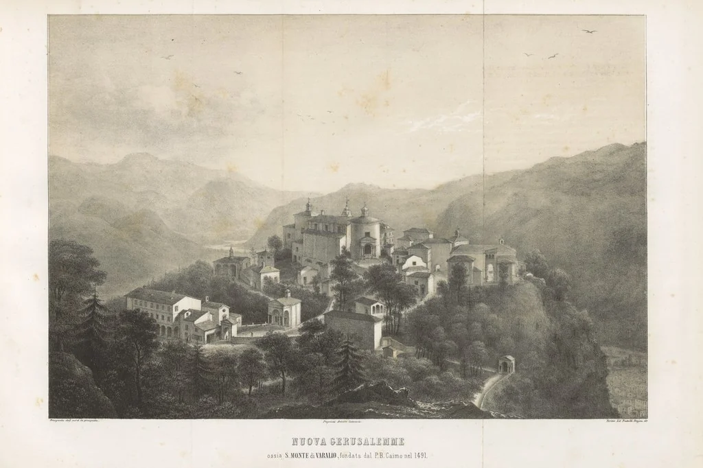 An illustration from Nuova guida storica, religiosa ed artistica al sacro monte di Varallo ed alle sue adiacenze, illustrata con disegni grafici ... Parte prima, contenente i lavori plastici, 1857, leaf 25